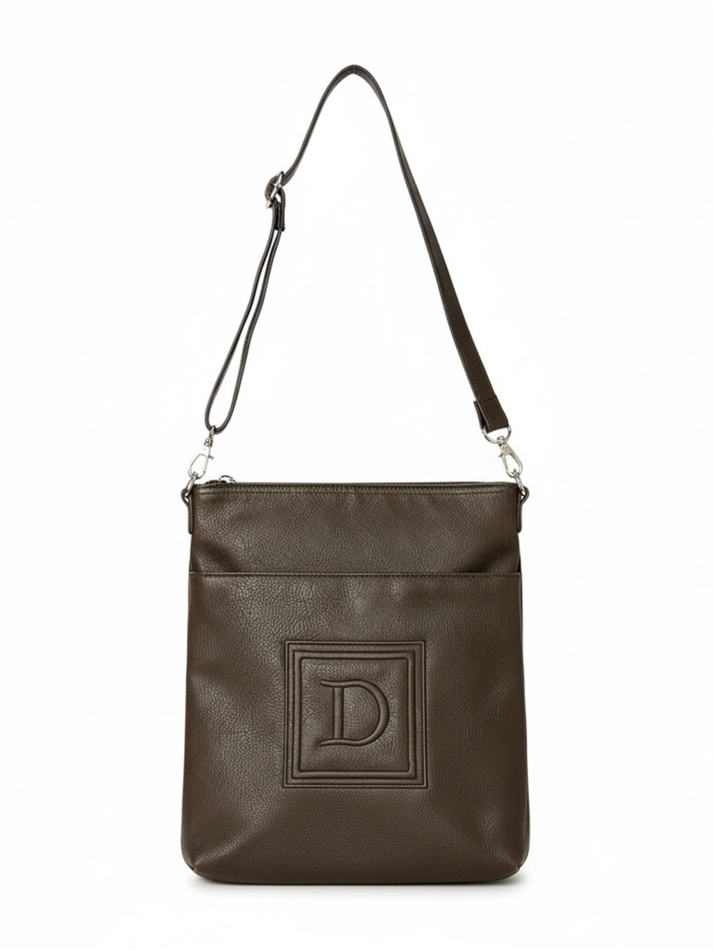 Thirty One Brown Crossbody Bag Organizer Faux Leather Adjustable Strap